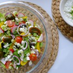 griekse salade met feta anijs dressing