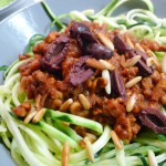 courgetti bolognese zonder vlees met tempeh