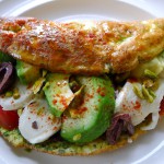 omelet California met avocado en mozzarella