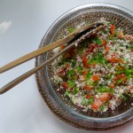 koolhydraatarme tabouleh salade van bloemkool