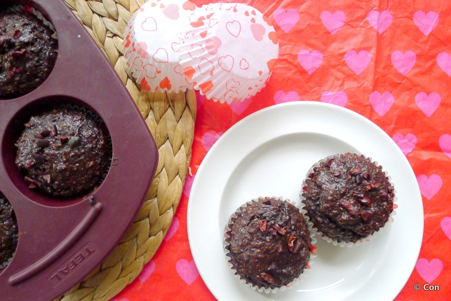 chocolade lijnzaad chili muffins