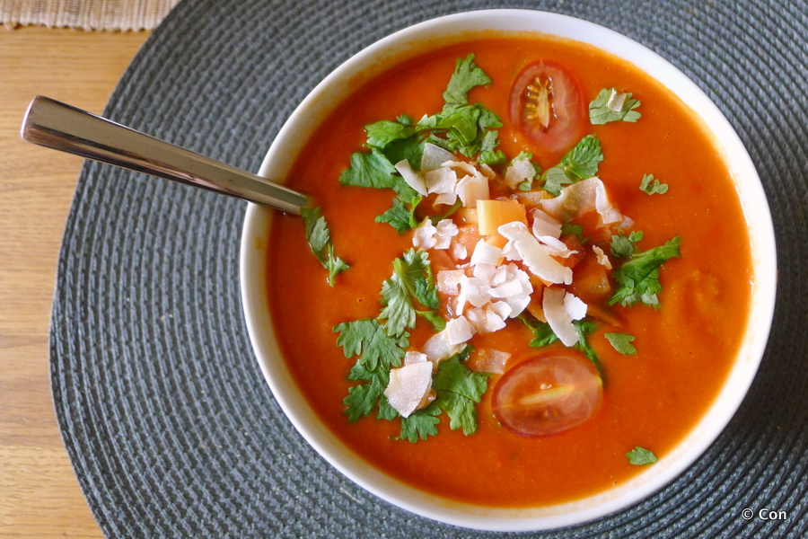 Tomaten papaja soep