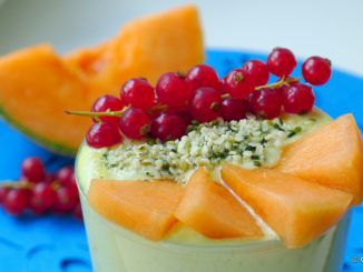 smoothie met meloen yoghurt en rooibosthee