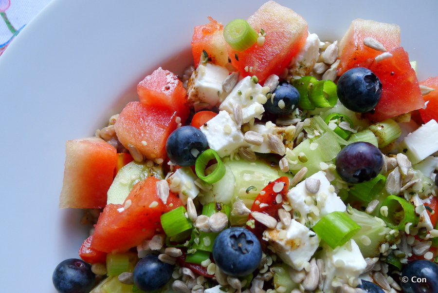 watermeloen feta salade