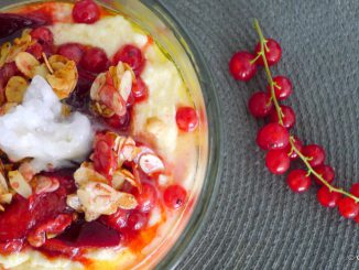 Griesmeelpap met aalbessen recept ~ minder koolhydraten, maximale smaak ~ www.con-serveert.nl