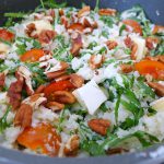 bloemkool stamppot met rucola brie en pecan noten