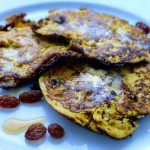 arepa di pampuna pompoen pannenkoeken met speculaaskruiden en rozijnen