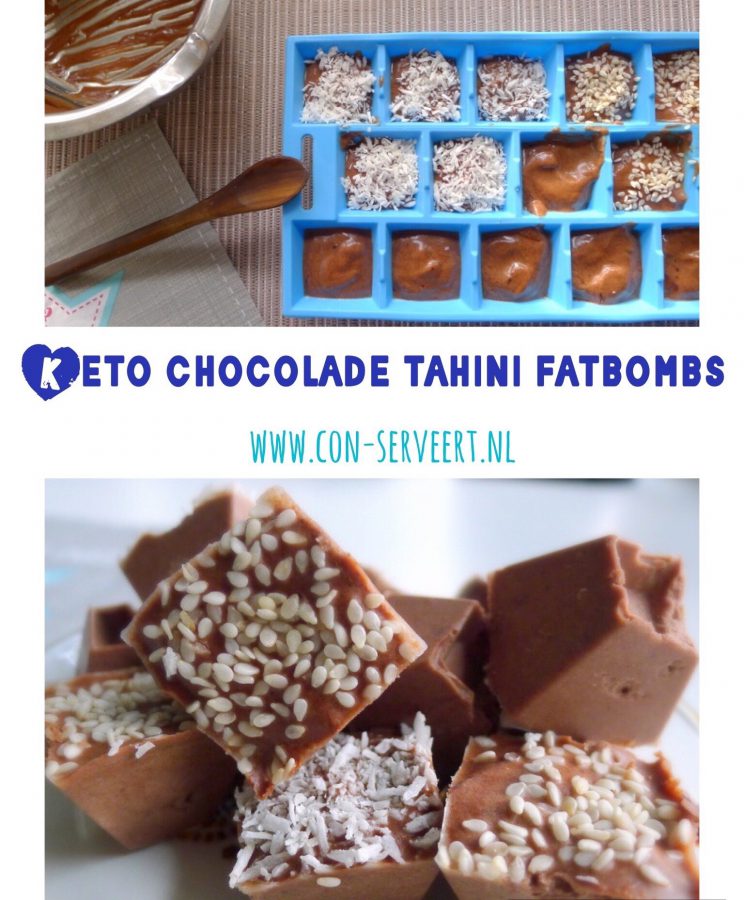 Voor alle ketogene eters die meer vetten nodig hebben, zijn deze chocolade tahini fatbombs een smakelijke uitkomst ~ minder koolhydraten, maximale smaak ~ www.con-serveert.nl