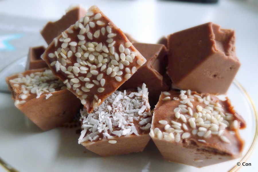 Chocolade tahin fudge