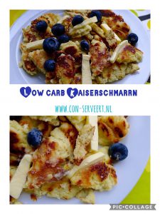 Ken je Kaiserschmarrn? Dat is een Duits recept dat ideaal is voor pannenkoeken die een beetje mislukken. En dat gebeurt nog wel eens met low carb pannenkoeken ~ minder koolhydraten, maximale smaak ~ www.con-serveert.nl