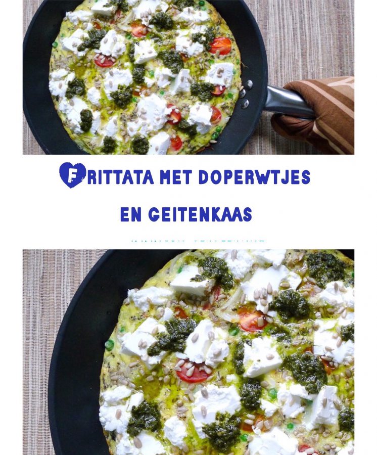 Frittata's zijn zo veelzijdig! Neem nu deze, met doperwten, tomaatjes en geitenkaas ~ minder koolhydraten, maximale smaak ~ www.con-serveert.nl