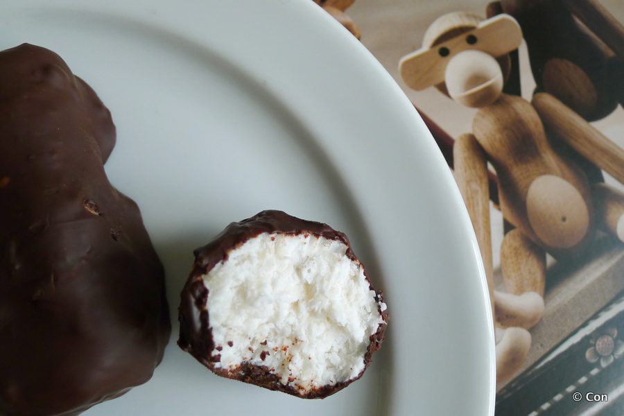 Chocolade kokosrepen recept, glutenvrij en lactosevrij ~ minder koolhydraten, maximale smaak ~ www.con-serveert.nl