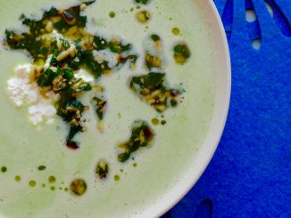 Koude erwtensoep met munt-olie recept ~ minder koolhydraten, maximale smaak ~ www.con-serveert.nl