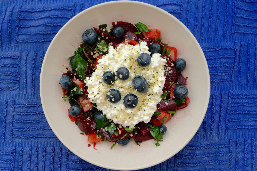 Bietjes salade met hüttenkäse recept ~ minder koolhydraten, maximale smaak ~ www.con-serveert.nl