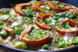 Frittata met pompoen en spruitjes recept ~ minder koolhydraten, maximale smaak ~ www.con-serveert.nl