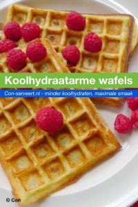 Koolhydraatarme wafels recept ~ minder koolhydraten, maximale smaak ~ www.con-serveert.nl