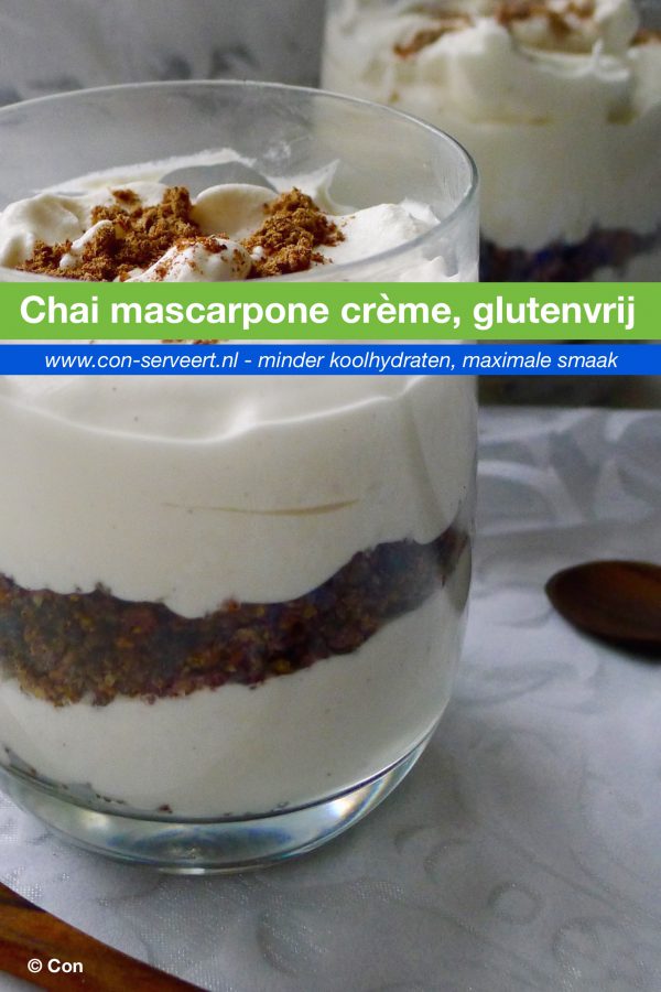 Chai mascarpone crème recept ~ minder koolhydraten, maximale smaak ~ www.con-serveert.nl