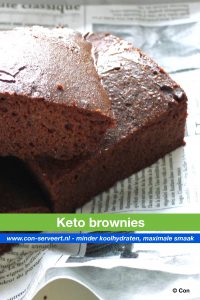 Keto brownies recept ~ minder koolhydraten, maximale smaak ~ www.con-serveert.nl