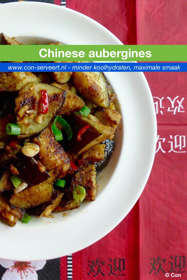 Chinese aubergines recept ~ minder koolhydraten, maximale smaak ~ www.con-serveert.nl