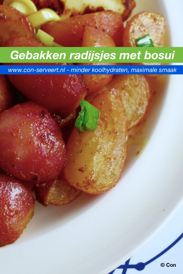 Gebakken radijsjes met bosui recept ~ minder koolhydraten, maximale smaak ~ www.con-serveert.nl