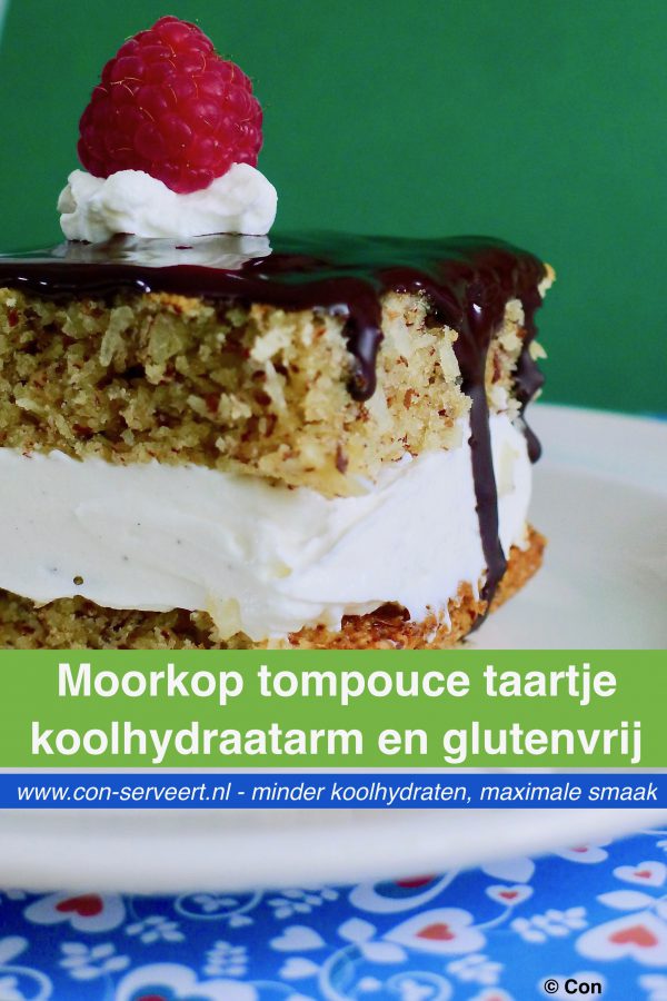 Moorkop tompouce, koolhydraatarm en glutenvrij recept ~ minder koolhydraten, maximale smaak ~ www.con-serveert.nl