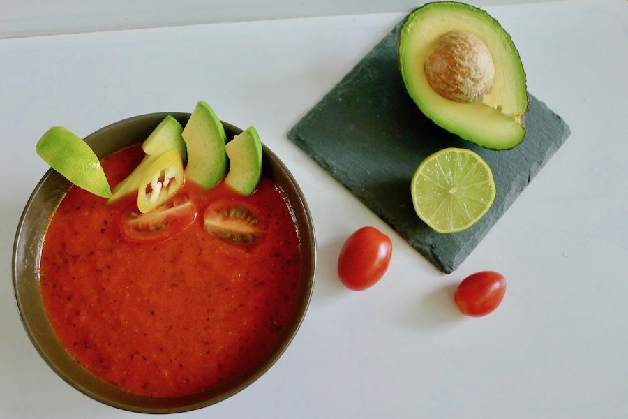 Mexicaanse tomatensoep recept ~ minder koolhydraten, maximale smaak ~ www.con-serveert.nl