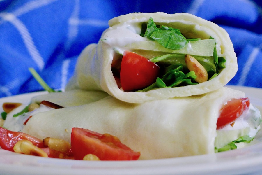 Mozzarella wrap, koolhydraatarm recept ~ minder koolhydraten, maximale smaak ~ www.con-serveert.nl