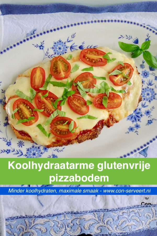 Pizza met haverzemelen, koolhydraatbeperkt recept ~ minder koolhydraten, maximale smaak ~ www.con-serveert.nl