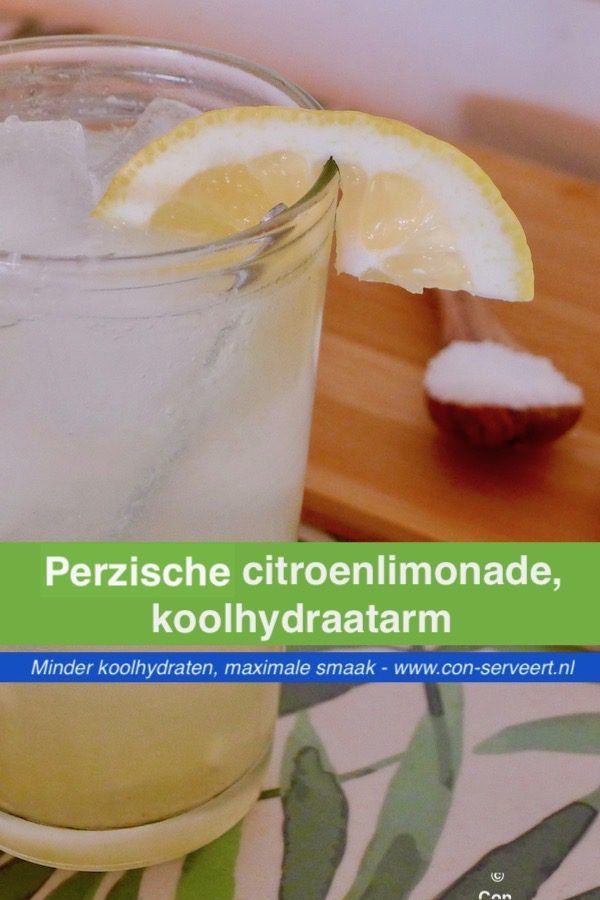 Koolhydraatarme citroenlimonade uit Perzië recept, koolhydraatarm ~ minder koolhydraten, maximale smaak ~ www.con-serveert.nl