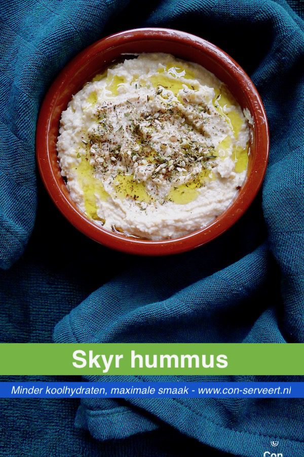 Skyr hummus recept ~ minder koolhydraten, maximale smaak ~ www.con-serveert.nl