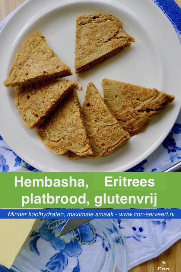 Hembasha, teffbrood recept uit Ethiopië / Eritrea - vegetarisch koolhydraatarm genieten begint bij www.con-serveert.nl