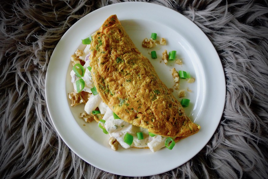 Kruidenomelet met schorseneren ragout recept - vegetarisch koolhydraatarm genieten begint bij www.con-serveert.nl