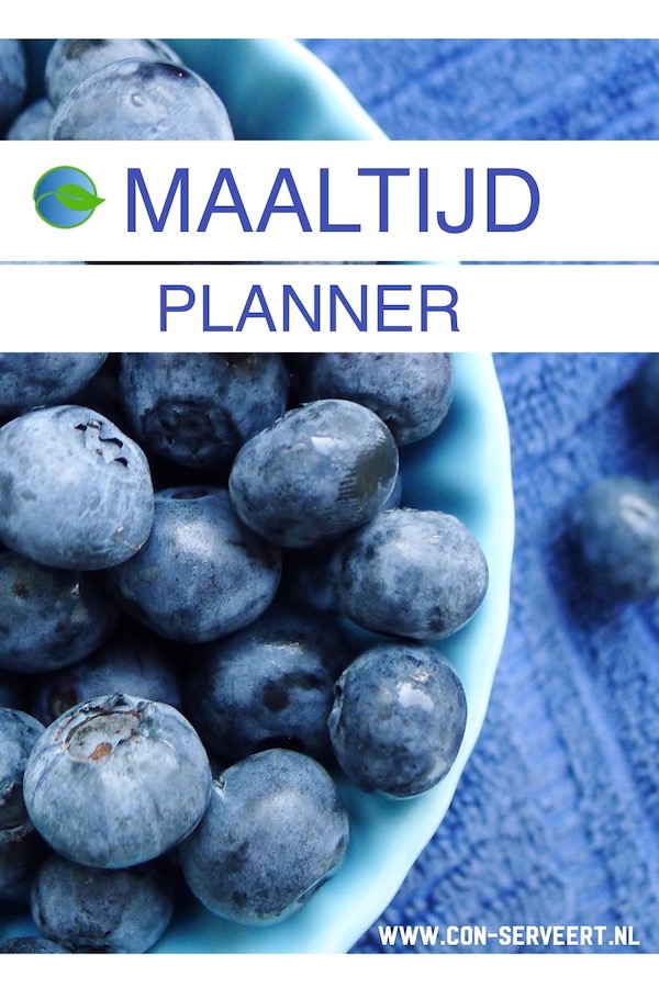 Handige maaltijdplanner ~ minder koolhydraten, maximale smaak ~ www.con-serveert.nl