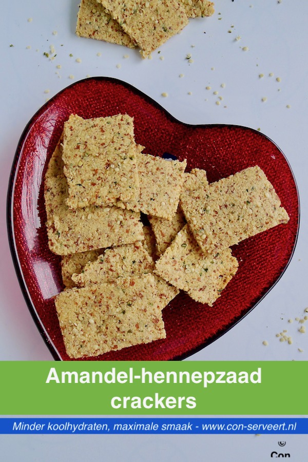 Amandel hennepzaad crackers recept ~ minder koolhydraten, maximale smaak ~ www.con-serveert.nl