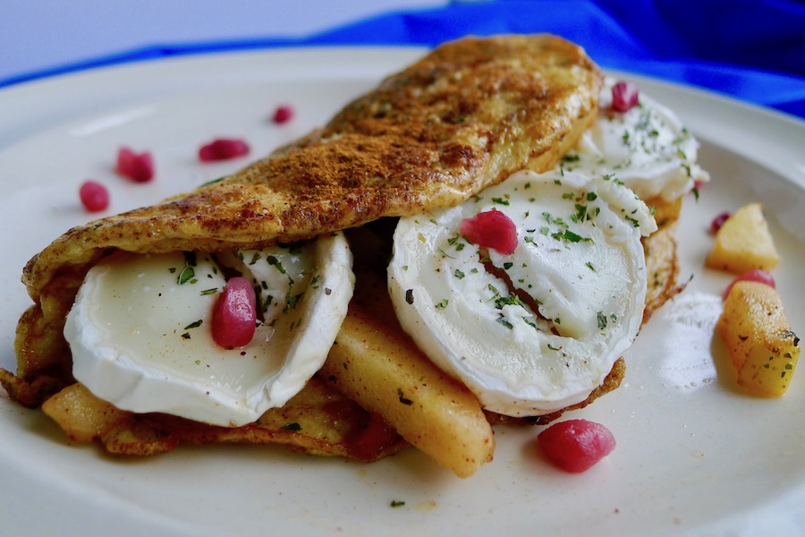 Gevulde omelet met geitenkaas en appel recept - koolhydraatarm genieten begint bij Con-serveert.nl