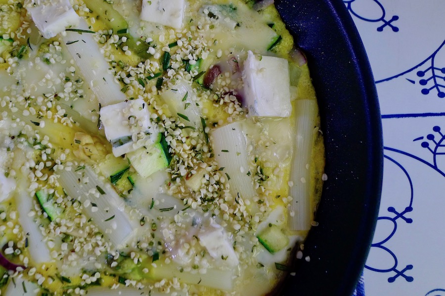 Frittata met asperges en blauwe kaas recept ~ minder koolhydraten, maximale smaak ~ www.con-serveert.nl