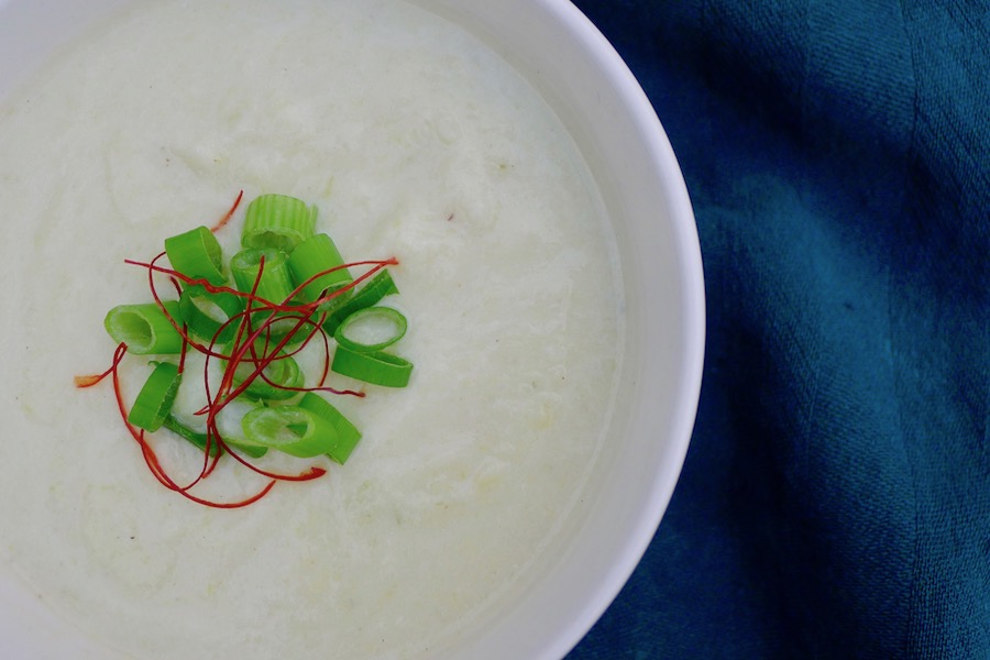 Vichyssoise soep, vegetarisch recept ~ minder koolhydraten, maximale smaak ~ www.con-serveert.nl