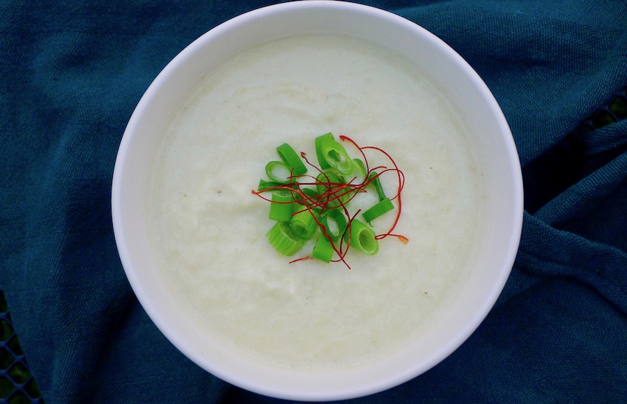 Vichyssoise soep, vegetarisch recept ~ minder koolhydraten, maximale smaak ~ www.con-serveert.nl