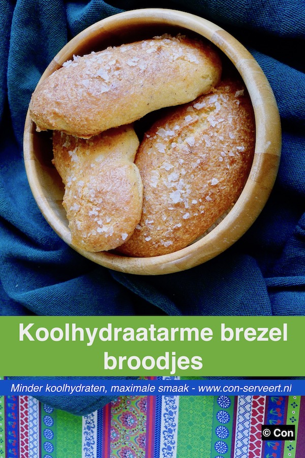 Koolhydraatarme brezel broodjes recept ~ minder koolhydraten, maximale smaak ~ www.con-serveert.nl