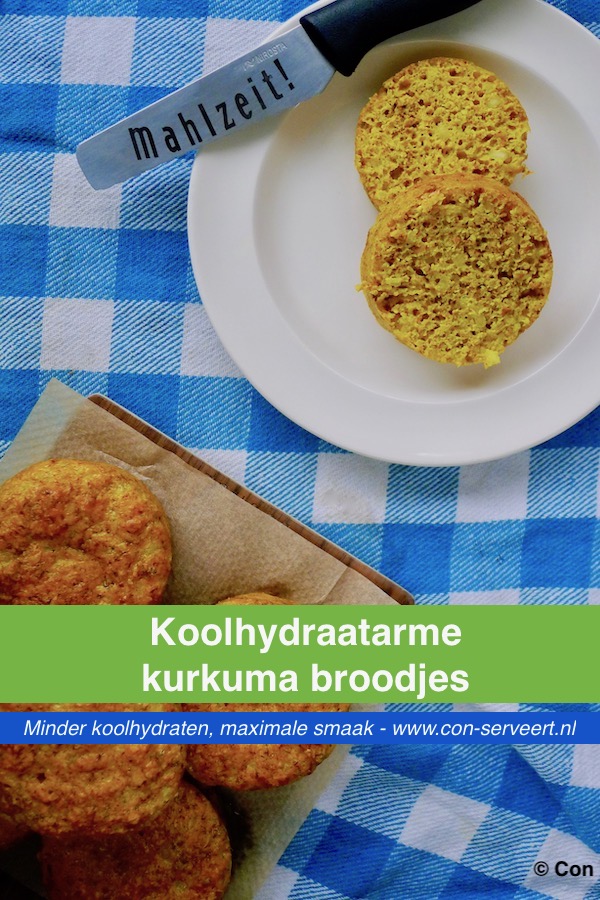 Koolhydraatarme kurkuma broodjes recept ~ minder koolhydraten, maximale smaak ~ www.con-serveert.nl