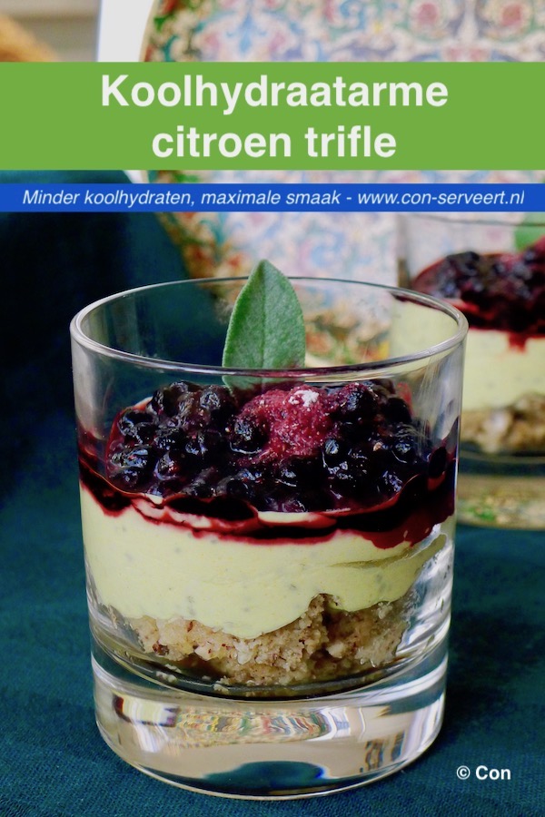 Koolhydraatarme citroen trifle recept ~ minder koolhydraten, maximale smaak ~ www.con-serveert.nl