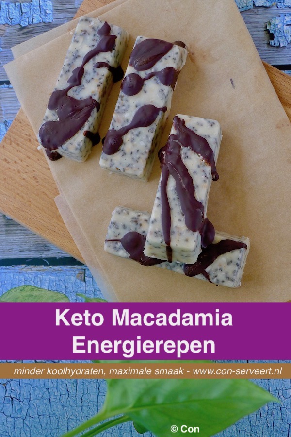 Keto macadamia kokos energierepen recept ~ minder koolhydraten, maximale smaak ~ www.con-serveert.nl