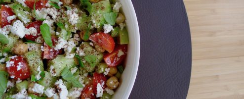 Kikkererwten salade met feta