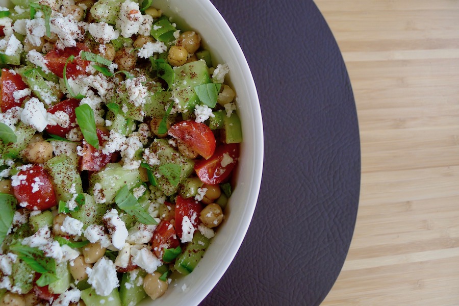 Kikkererwten salade met feta