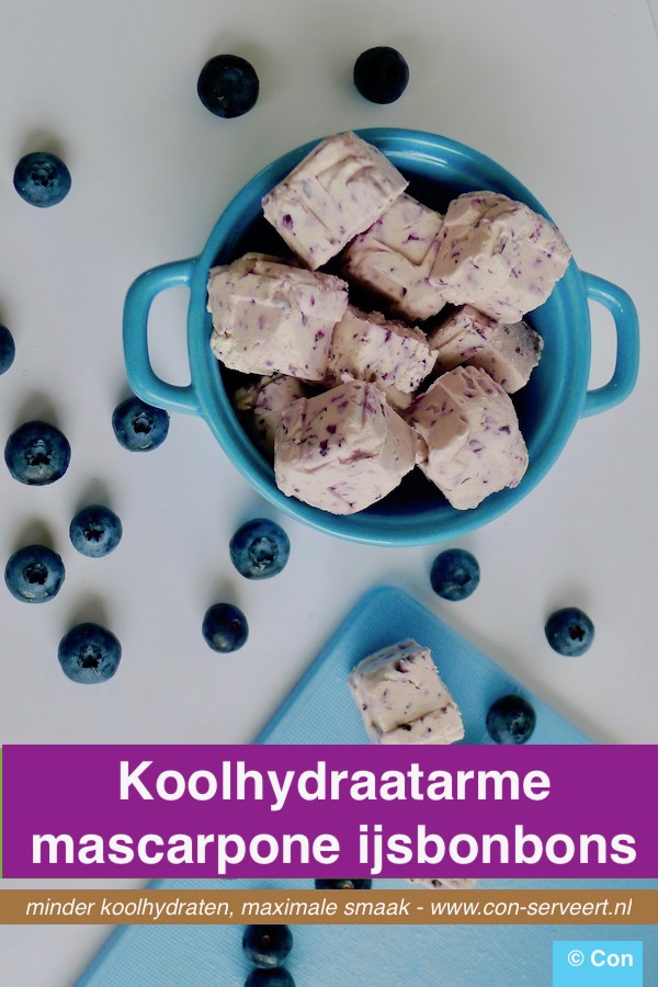 Mascarpone ijsbonbons, koolhydraatarm recept ~ minder koolhydraten, maximale smaak ~ www.con-serveert.nl