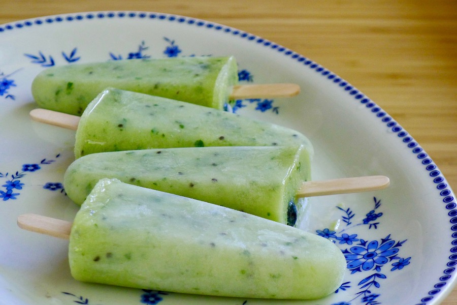 Komkommer kiwi citroen ijsjes recept ~ minder koolhydraten, maximale smaak ~ www.con-serveert.nl