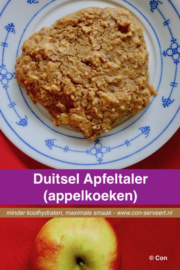 Duitse appelkoeken (Apfeltaler) recept ~ minder koolhydraten, maximale smaak ~ www.con-serveert.nl