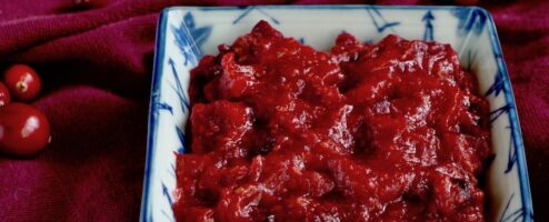 Cranberrysaus met mosterd