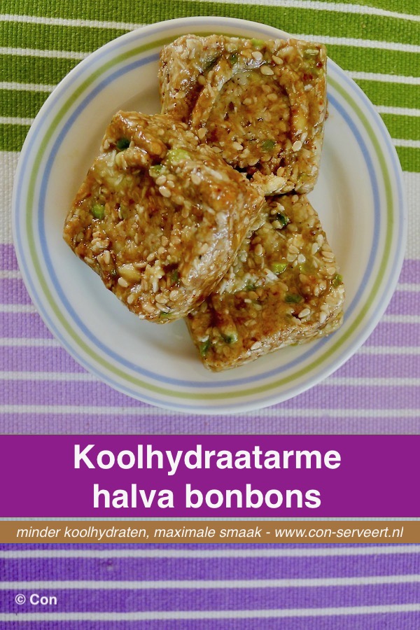 Halva bonbons, koolhydraatarm recept ~ minder koolhydraten, maximale smaak ~ www.con-serveert.nl