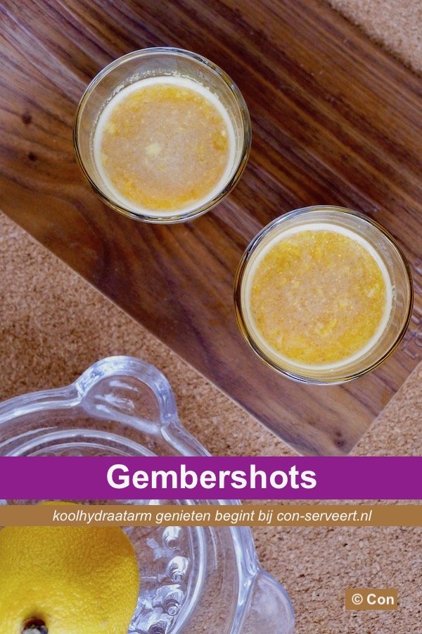 Gembershots recept - koolhydraatarm genieten begint bij con-serveert.nl